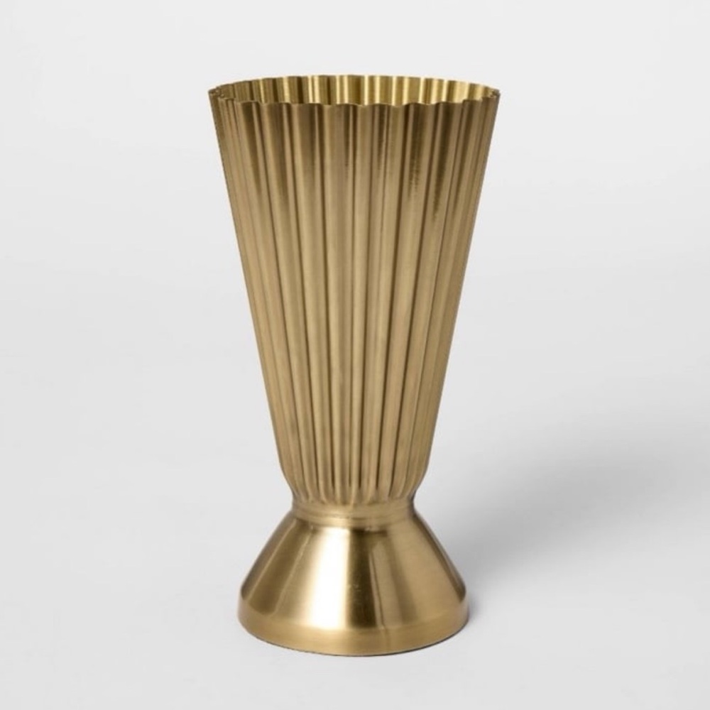 Antiqued Metal Trophy Vase - Threshold designed with Studio McGee